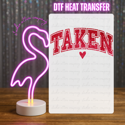 Taken, Heat transfer, Press and peel, Full color, Instant press, MTO