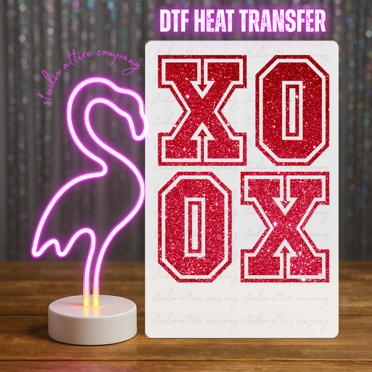 XOXO, Heat transfer, Press and peel, Full color, Instant press, MTO
