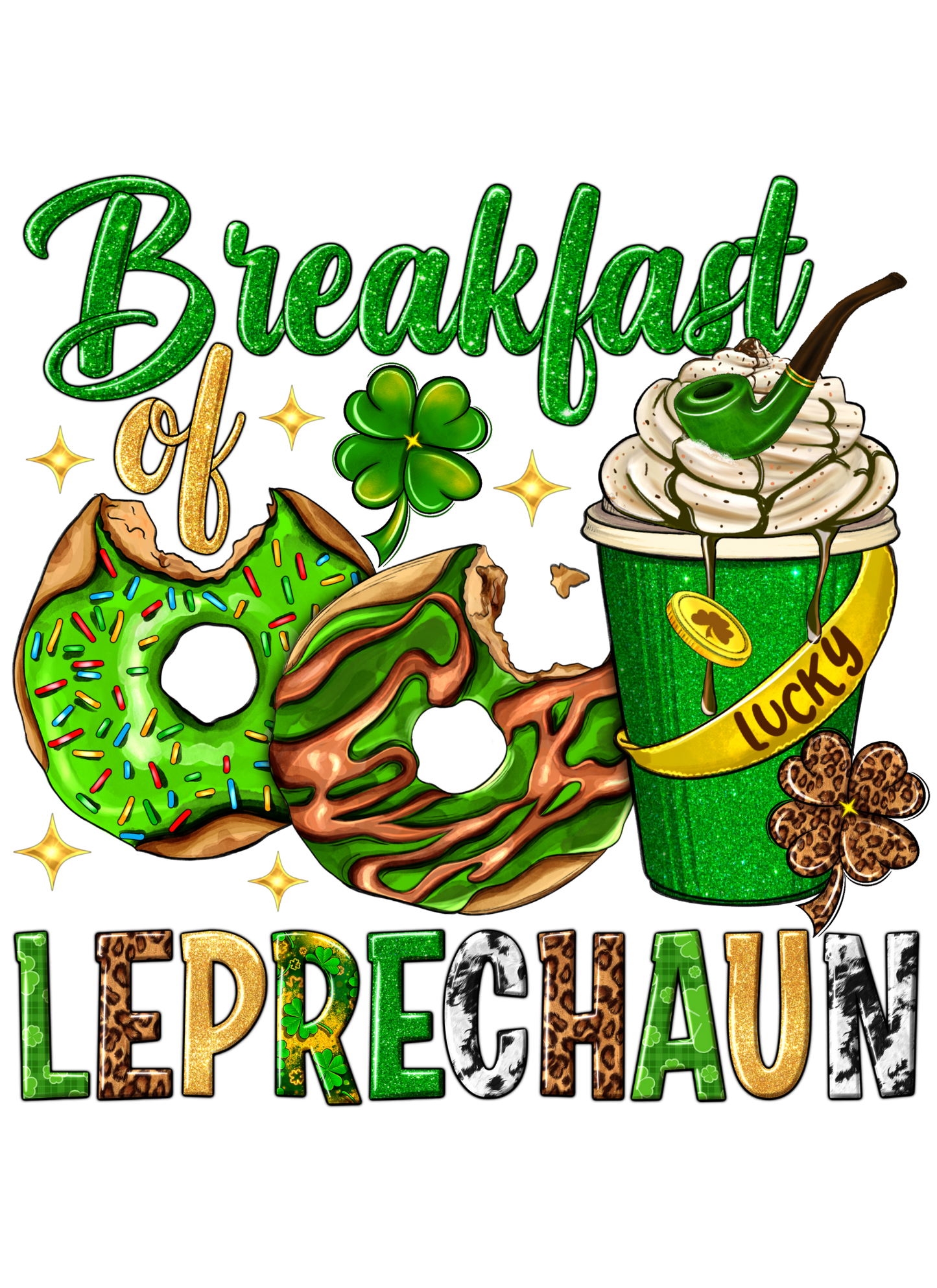 St. Patty, heat transfer, press and peel, no shirt, made to order