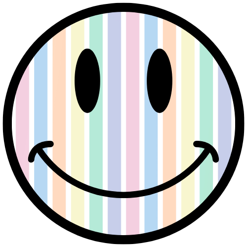 Smiley face, pastel, heat transfer, press and peel, no shirt, made to order