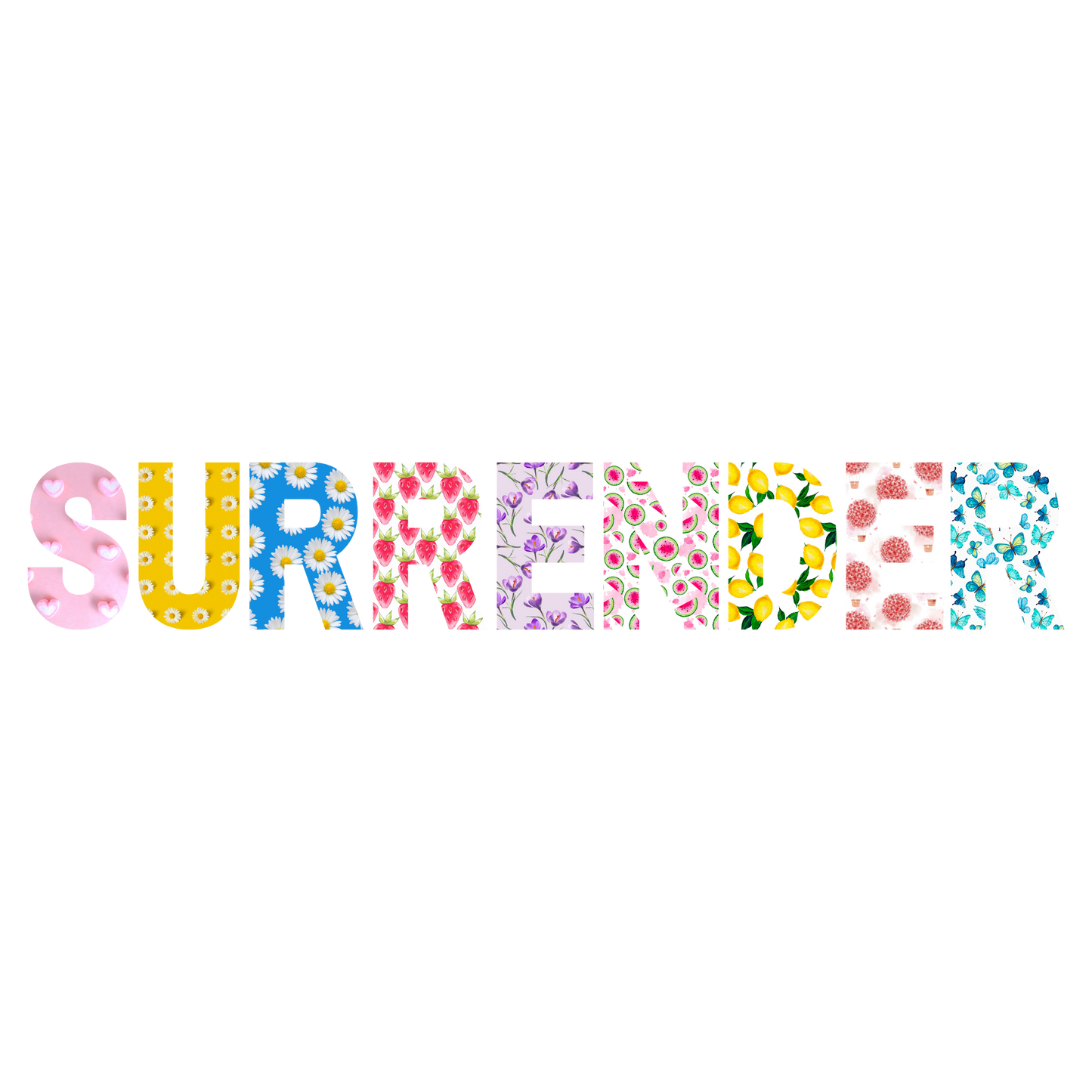 Surrender, press and peel, no shirt, made to order