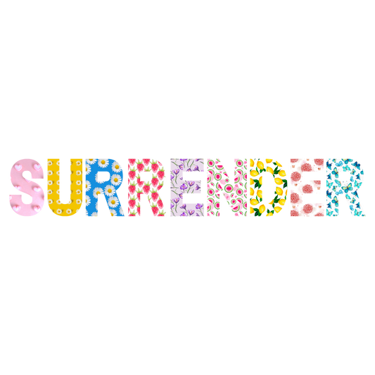 Surrender, press and peel, no shirt, made to order