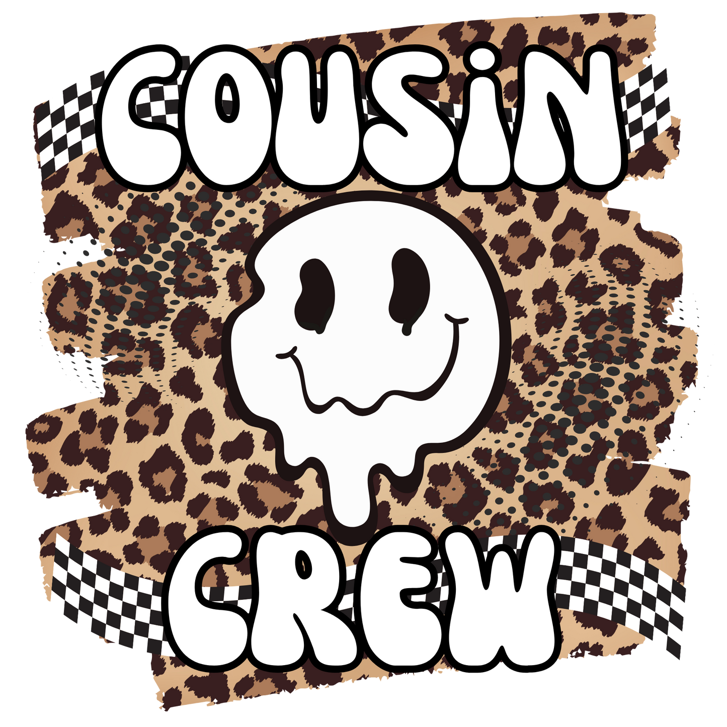 Cousin crew, press and peel, no shirt, made to order