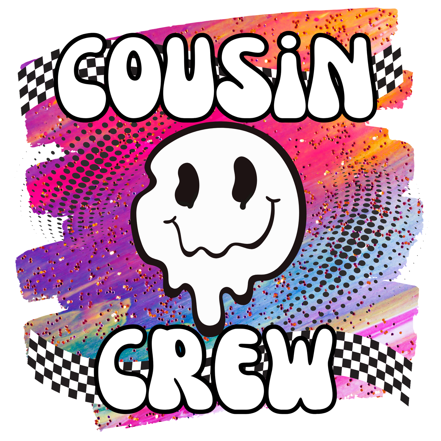 Cousin crew, press and peel, no shirt, made to order