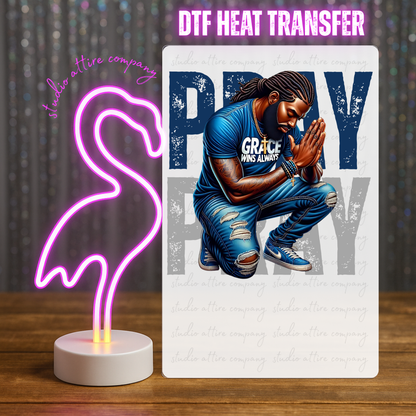 Pray blue and gray, Heat transfer, Press and peel, Full color, Instant press, MTO, 2950
