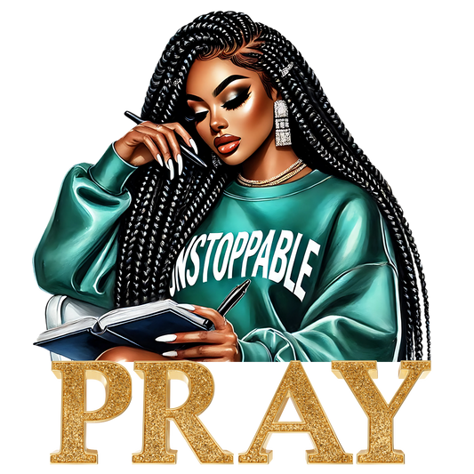 Pray, women, press and peel, no shirt, made to order