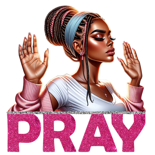 Pray, women, press and peel, no shirt, made to order