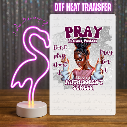 Purple pray, Heat transfer, Press and peel, Full color, Instant press, MTO, 2969