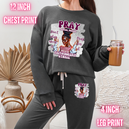 Pray, Comfort Colors Sweat Set