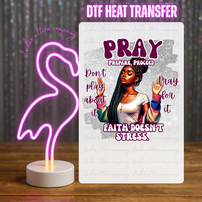 Purple pray, Heat transfer, Press and peel, Full color, Instant press, MTO, 2970