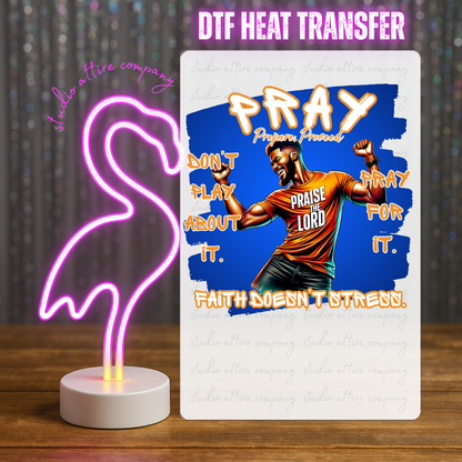 Blue and orange pray, Heat transfer, Press and peel, Full color, Instant press, MTO, 2974