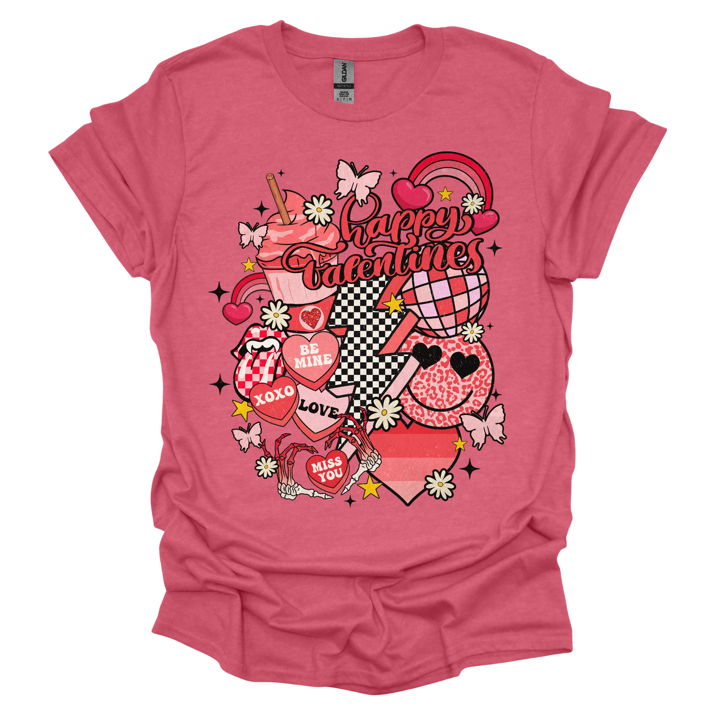 Día de San Valentín, camiseta, manga corta, estilo suave.