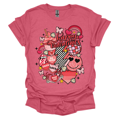 Día de San Valentín, camiseta, manga corta, estilo suave.