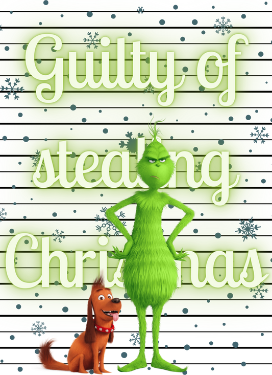 Guilty of stealing Christmas, character, green monster