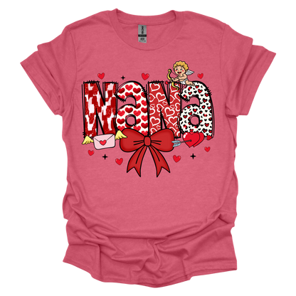 Día de San Valentín, camiseta, manga corta, estilo suave.
