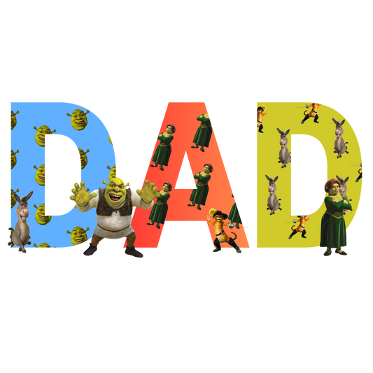 Dad, Character, press and peel, no shirt, made to order