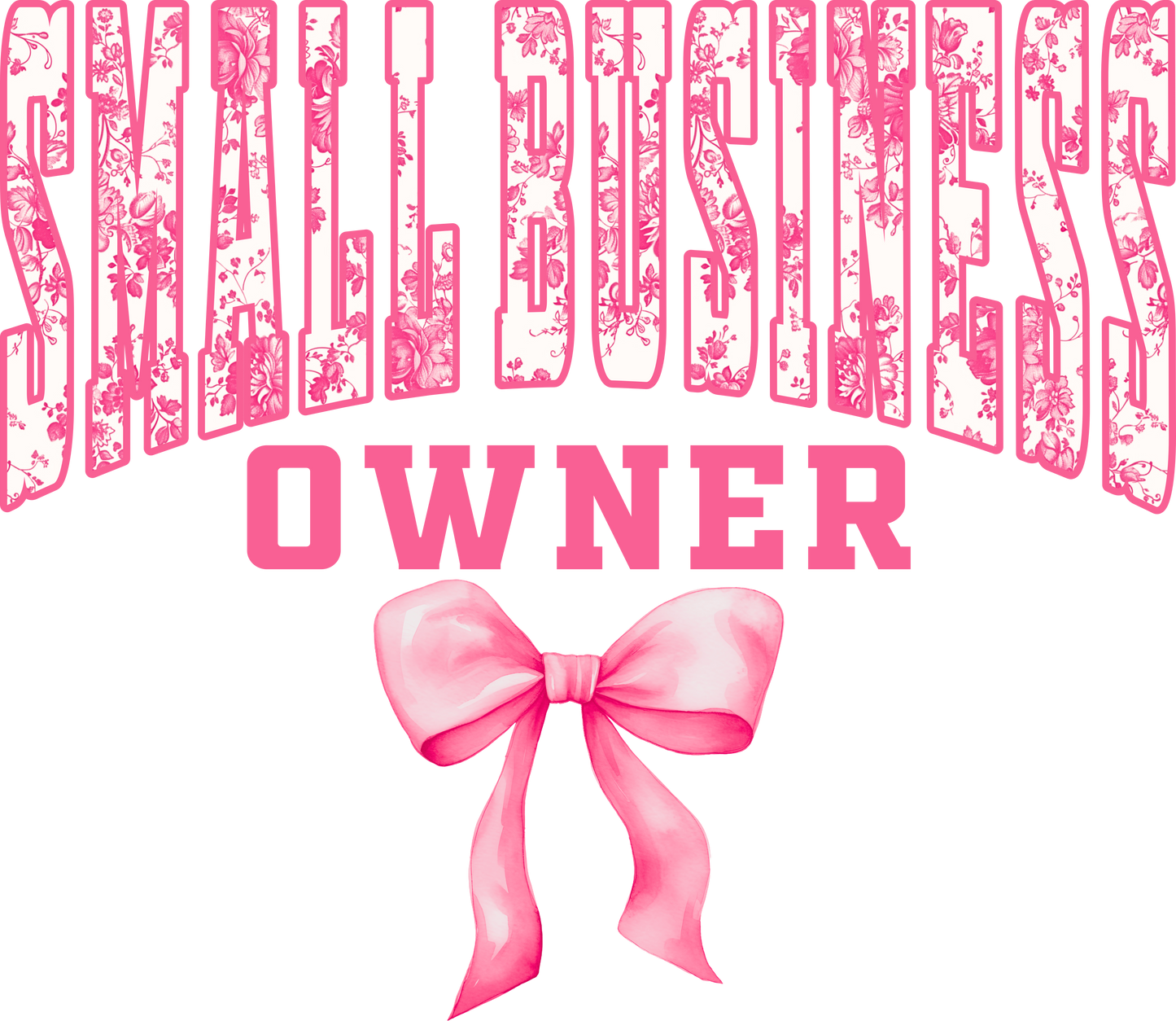 Small business, pink, press and peel, no shirt, made to order