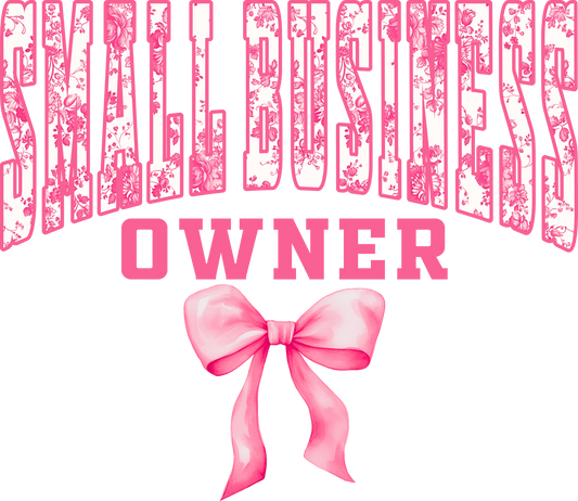 Small business, pink, press and peel, no shirt, made to order