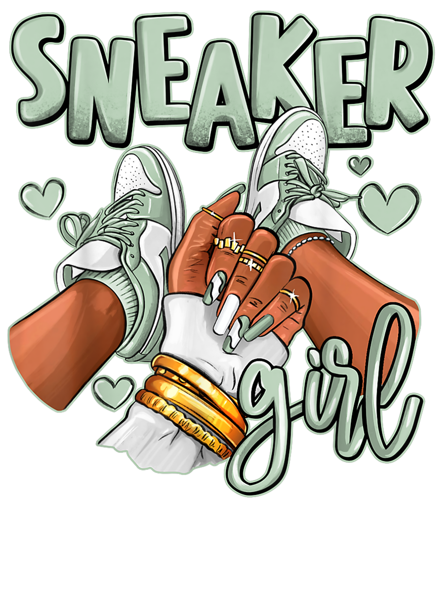 Sneaker girl, Press-ready, Transfer only, MTO
