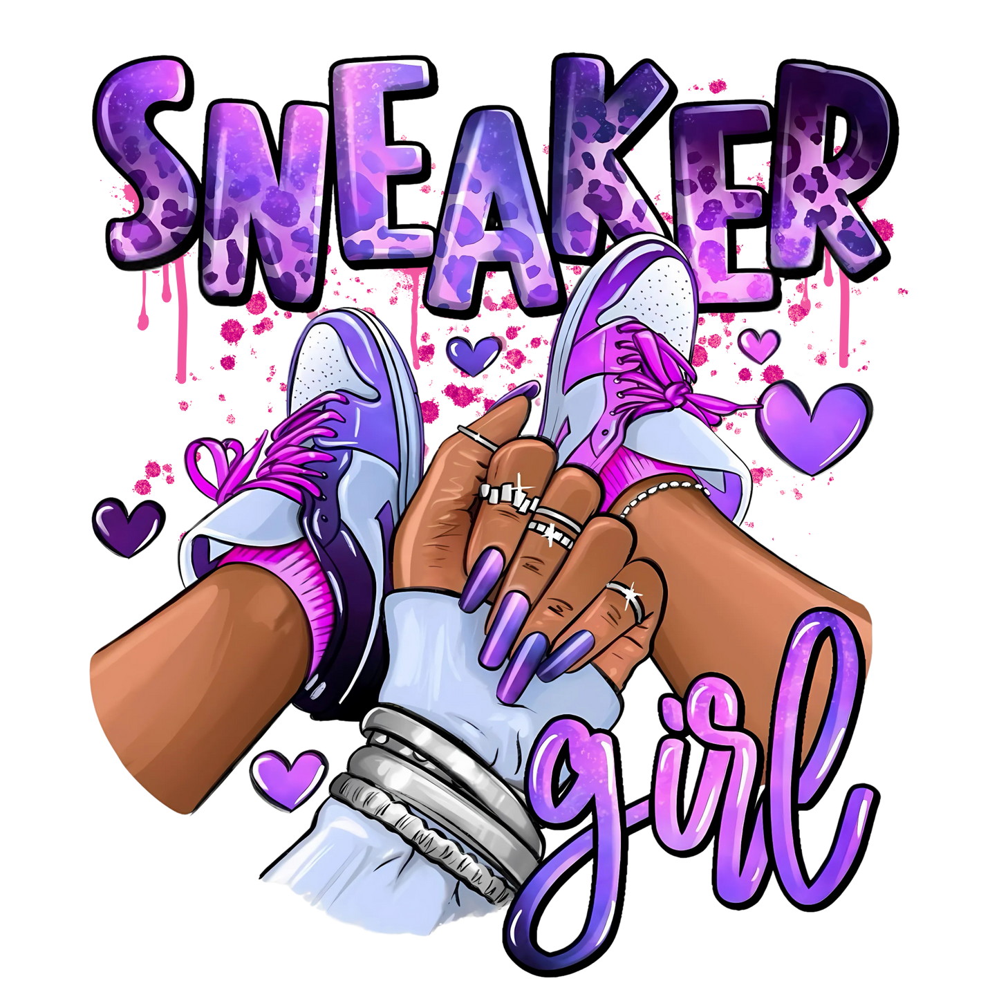 Sneaker girl, Press-ready, Transfer only, MTO