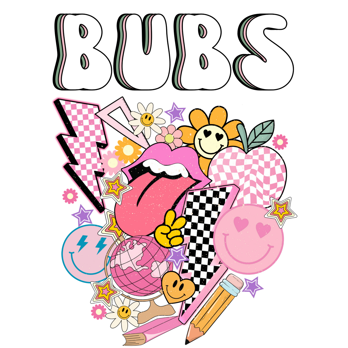Bubs, Retro school, Press-ready, Transfer only, MTO