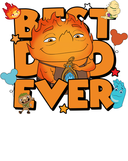 Best dad ever, character, Press-ready, Transfer only, MTO