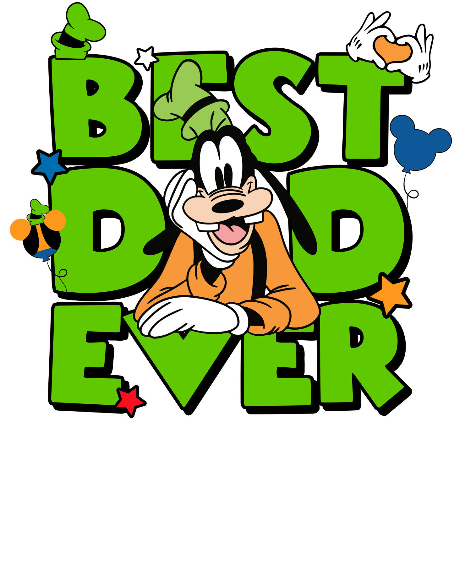 Best dad ever, character, Press-ready, Transfer only, MTO