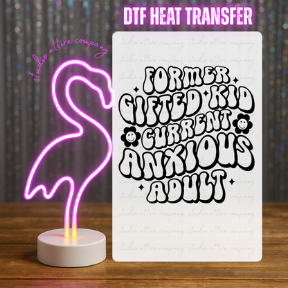 Former gifted kid, Heat transfer, Press and peel, Full color, Instant press, MTO