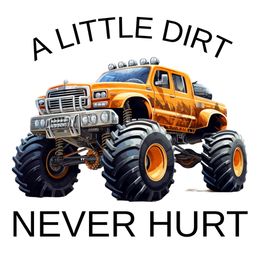 Monster truck, little dirt,, Press-ready, Transfer only, MTO