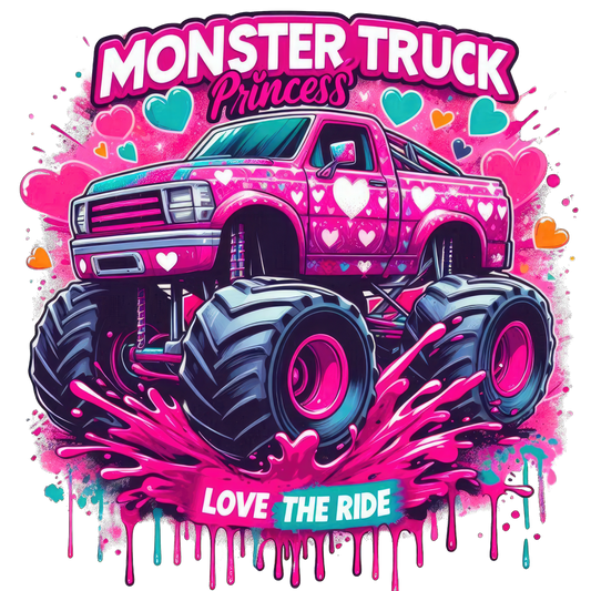 Monster truck, princess, Press-ready, Transfer only, MTO
