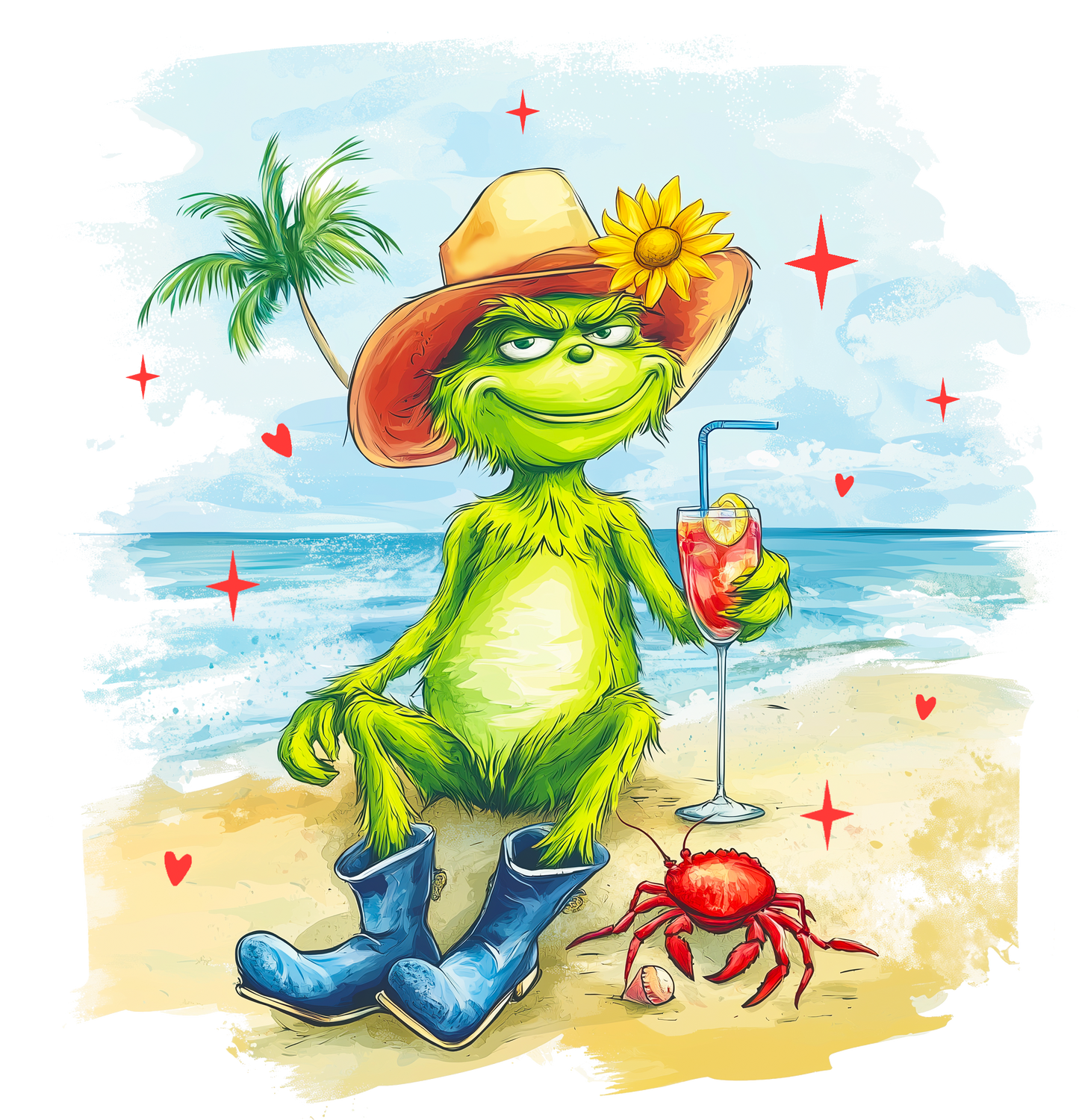 Green character, summer, Press-ready, Transfer only, MTO