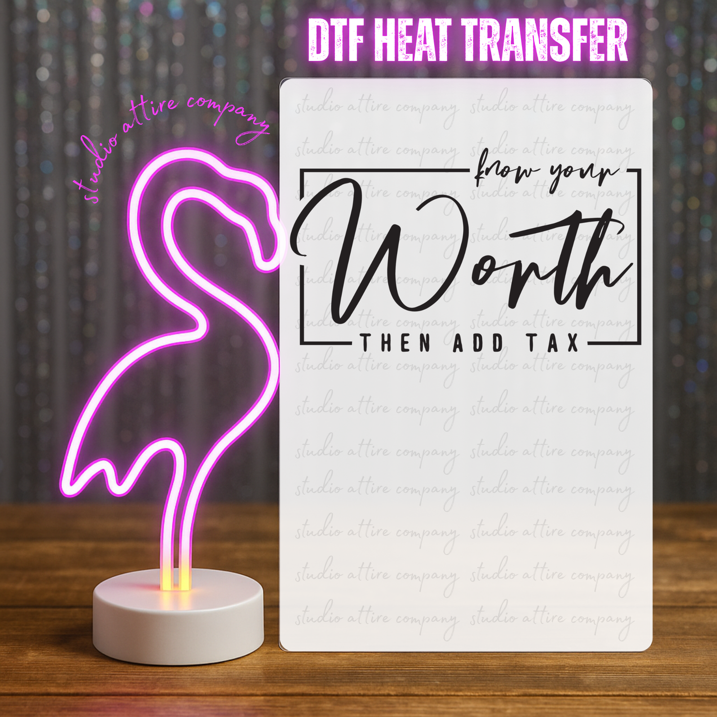 Know your worth, Heat transfer, Press and peel, Full color, Instant press, MTO