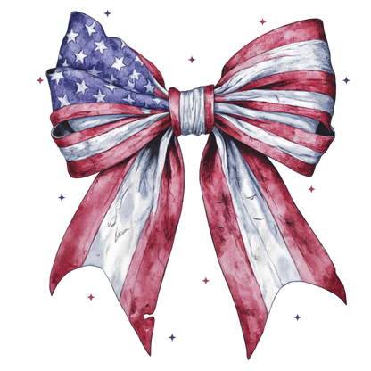 Bow, fourth of July, Press-ready, Transfer only, MTO