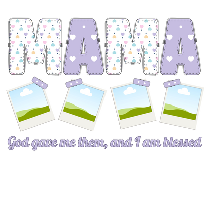Custom mama with pictures, Press-ready, Transfer only, MTO