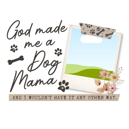 Custom dog mama with picture, Press-ready, Transfer only, MTO