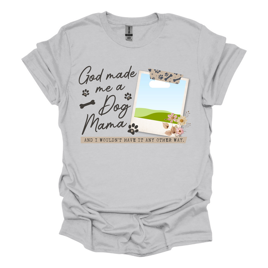 Custom dog mama with picture, Short Sleeve, Printed Tee (Gildan Softstyle)