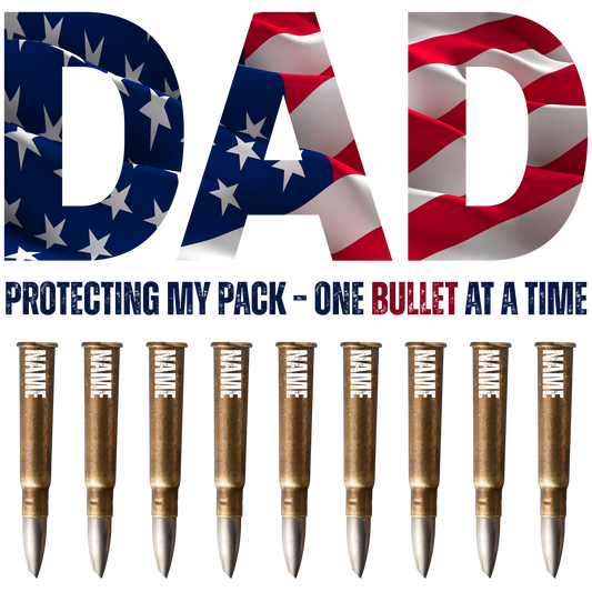 Custom dad with names, flag, Press-ready, Transfer only, MTO