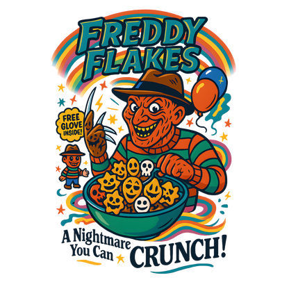 Freddy Flakes, horror, Press-ready, Transfer only, MTO