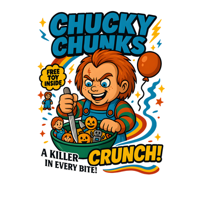 Chucky Chunks, horror, Press-ready, Transfer only, MTO