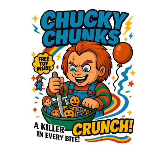 Chucky Chunks, horror, Press-ready, Transfer only, MTO