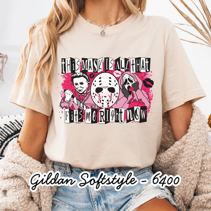 This mask is all that fits me right now - Short Sleeve - Gildan Softstyle - Women's Printed Tee
