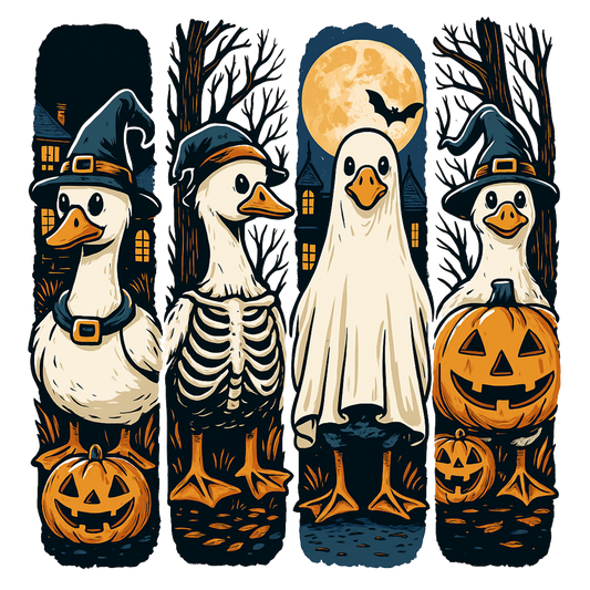 Ducks, Halloween, Press-ready, Transfer only, MTO