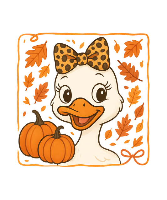 Duck pumpkin, Halloween, Press-ready, Transfer only, MTO