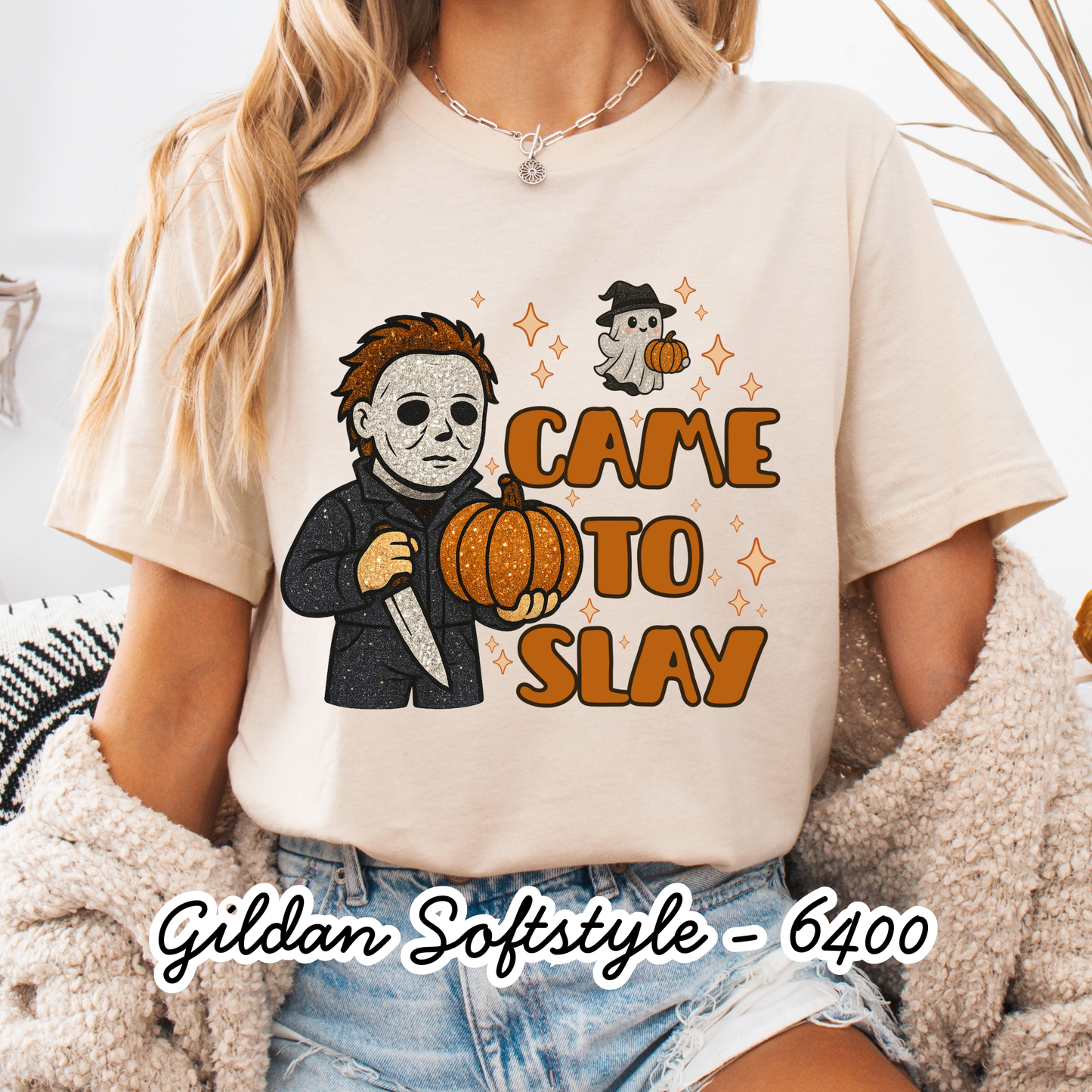 Came to slay Michael - Short Sleeve - Gildan Softstyle - Women's Printed Tee