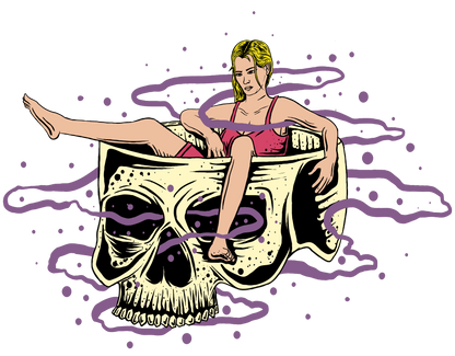 Girl in skull, Press-ready, Transfer only, MTO