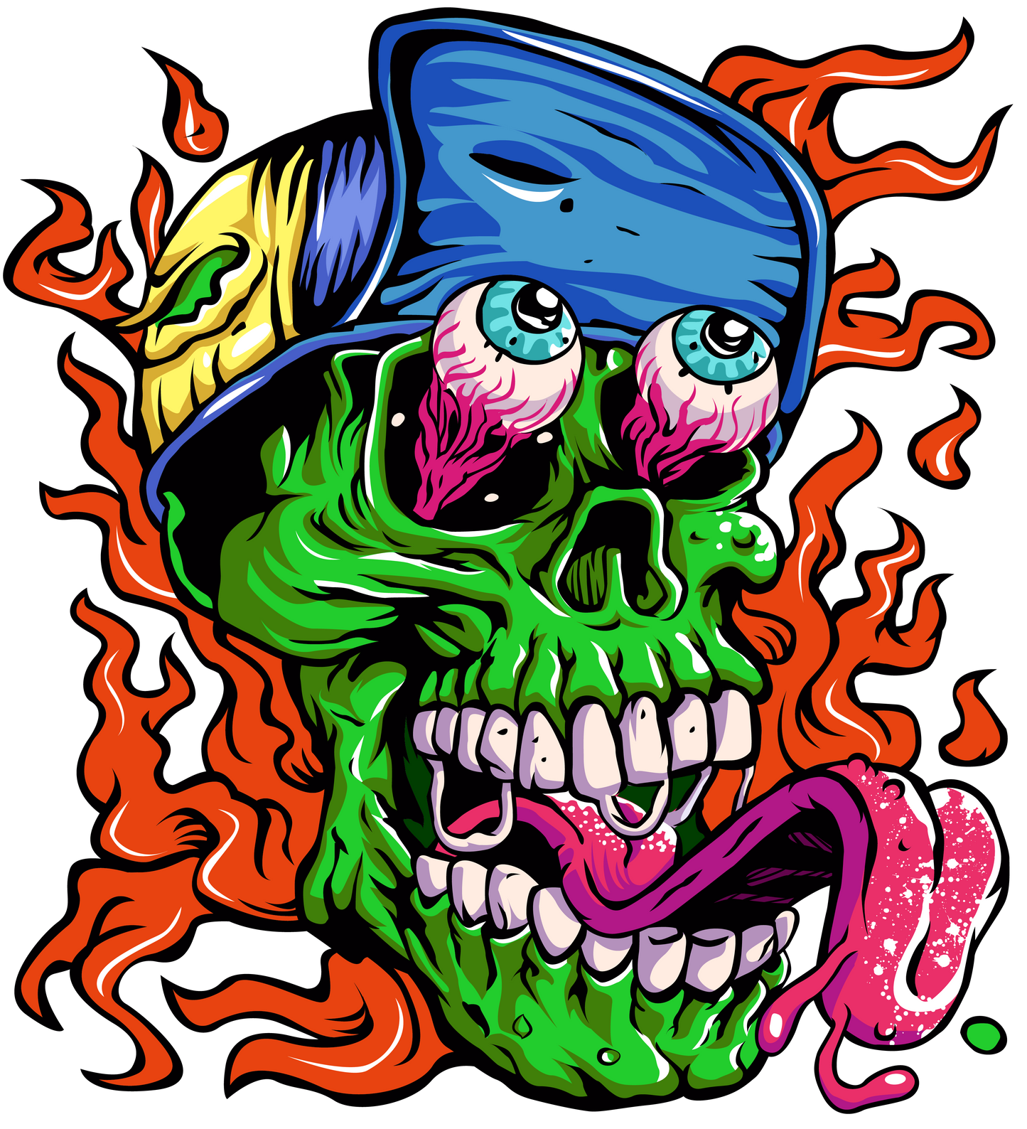 Trippy zombie, Press-ready, Transfer only, MTO