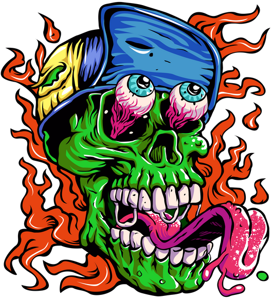 Trippy zombie, Press-ready, Transfer only, MTO