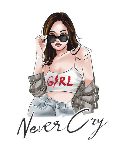Never cry, Press-ready, Transfer only, MTO