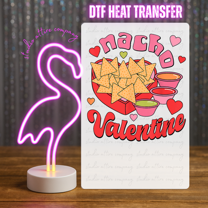 Nacho, Valentine, Cinco de mayo, Heat transfer, Press and peel, Full color, Instant press, MTO
