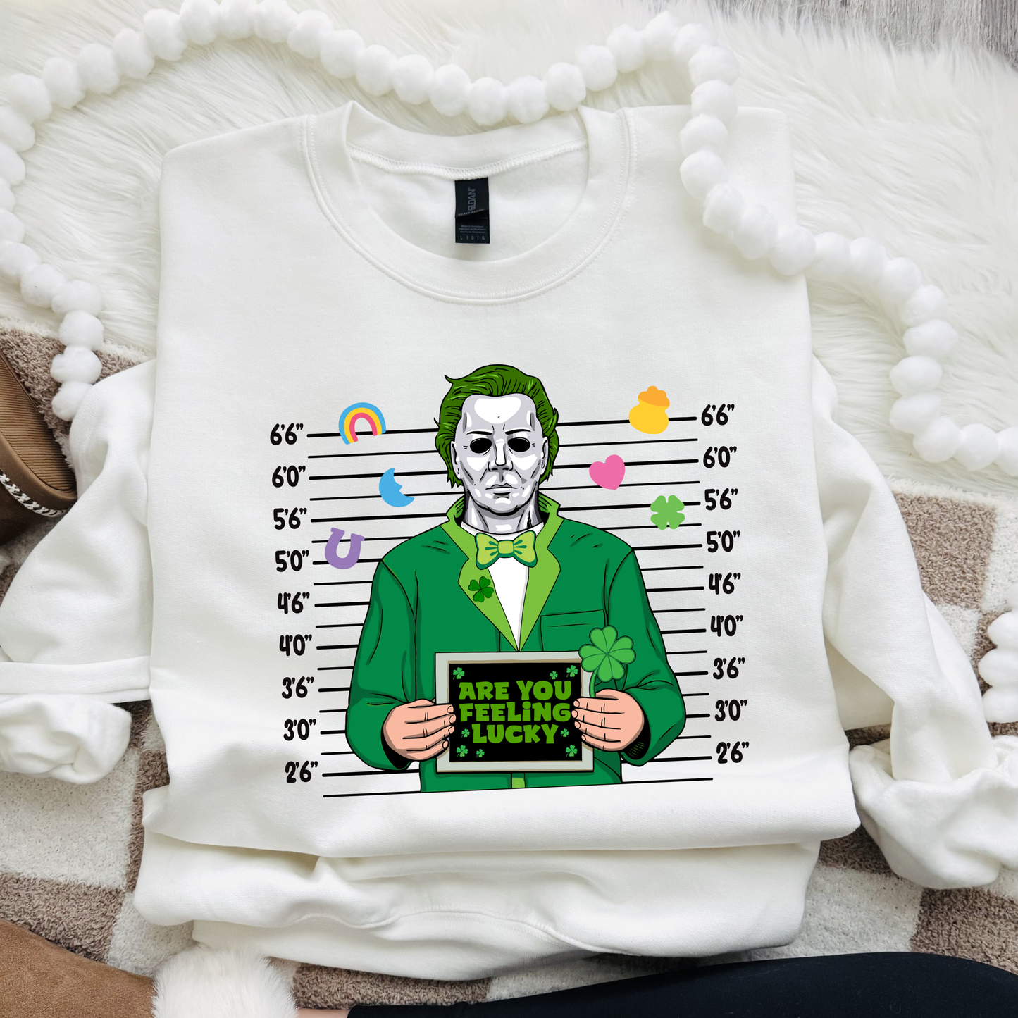 Michael Myers, Horror, St. Patty's Day, Sweatshirt, 375